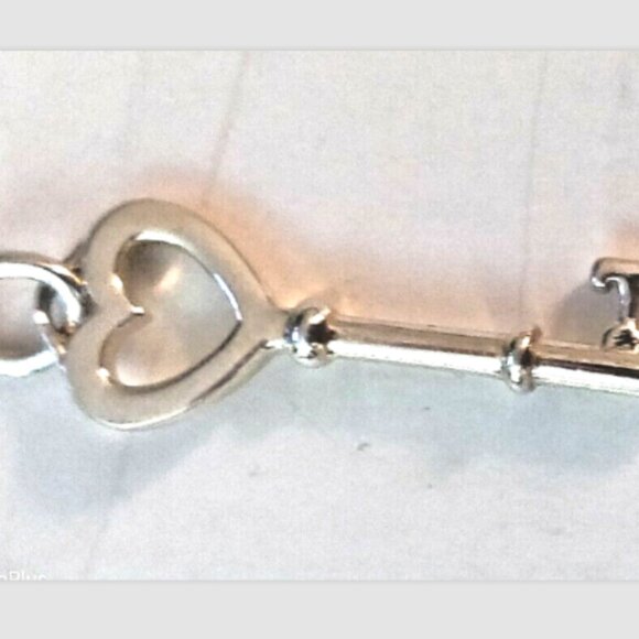 TIFFANY & Co Open Heart Key For Necklace Sterling Silver 1.25" - Picture 2 of 4